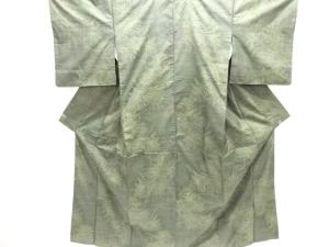 草葉模様織り出し本場泥大島紬着物(7マルキ)